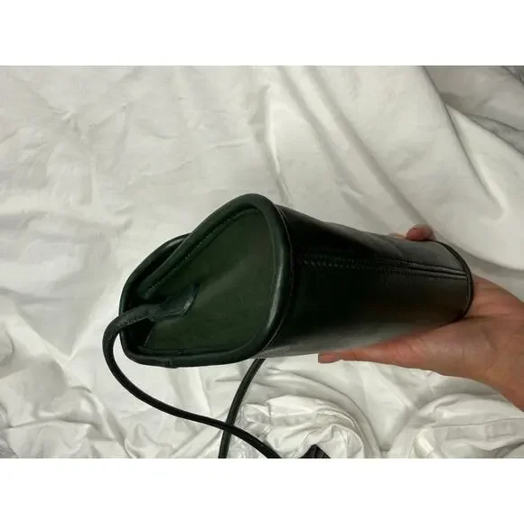 Coach Vintage Chrystie Crossbody Bottle Green Leather USA Rare 90s Bag - Picture 9 of 11